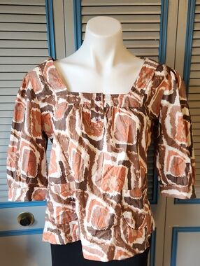 Fun & Flirt Abstract Print Cotton Blouse